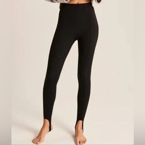 Abercrombie & Fitch Ponte Stirrup Leggings in Black size XL